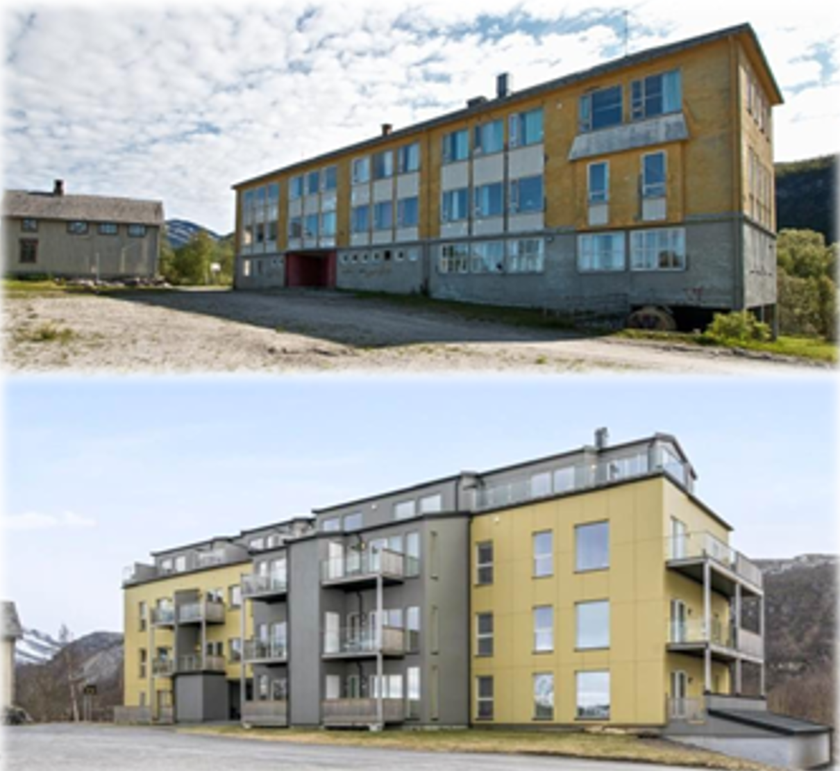 Før og etter ombygging